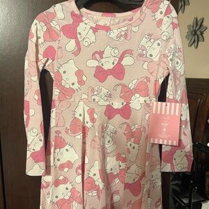 Hello Kitty Pink and White Kids Casual Dress